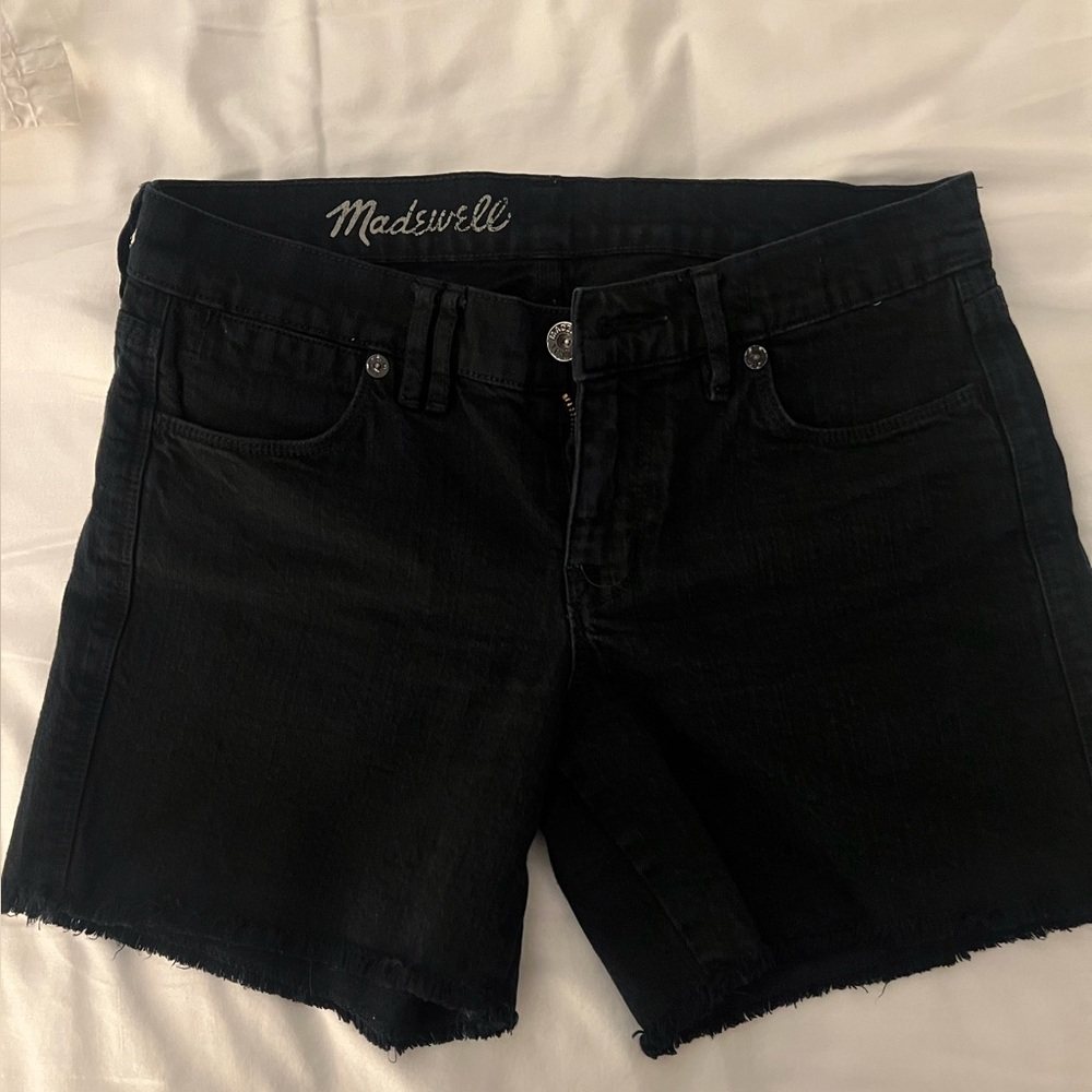 Madewell Black Denim Jean Shorts